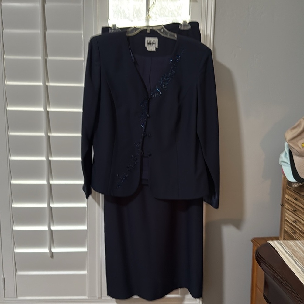 Leslie Fay Blue Midi Pencil Dress for Work